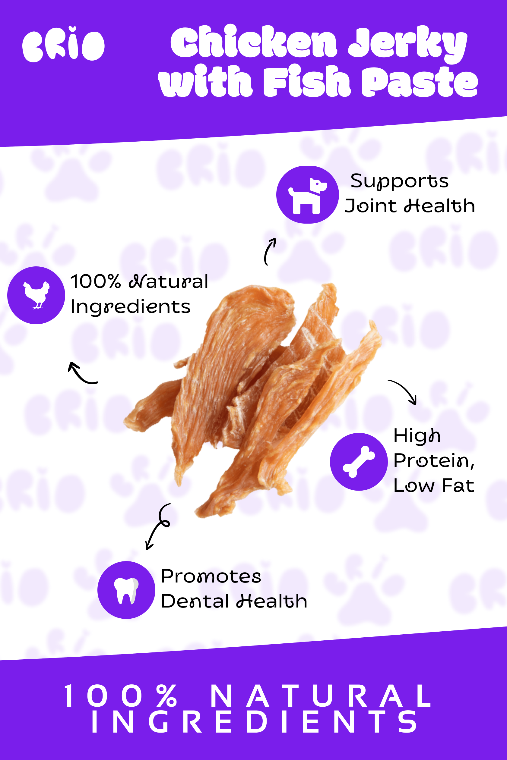 Chicken Jerky with Fish Paste