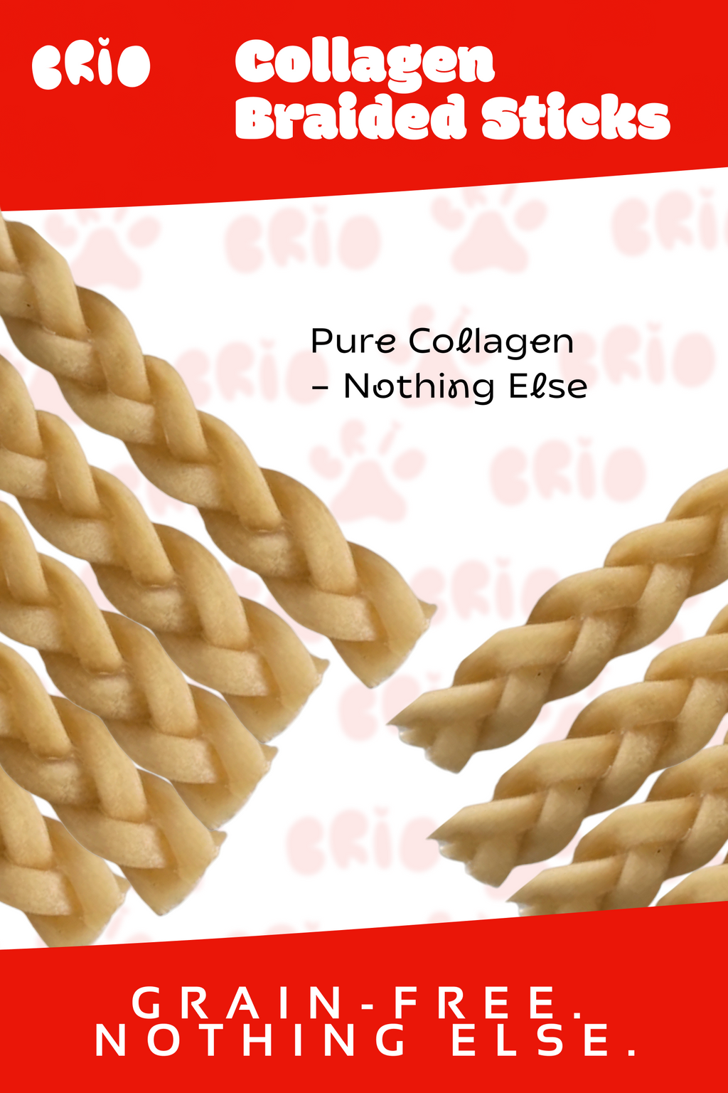 Buffalo Collagen Braided Stick